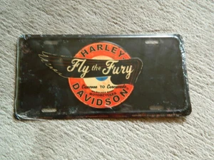 Harley-Davidson Blechschild schwarz, Fly the Fury, Geschenk ? RAR ? - Bild 1 von 2