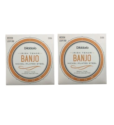 D'Addario Irish Tenor Banjo Strings 2 Sets EJ63i Medium Loop End - Image 1 of 4