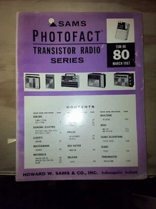 Sams Photofact Service Manual Transistor Radio Series TSM-80 - Picture 1 of 2