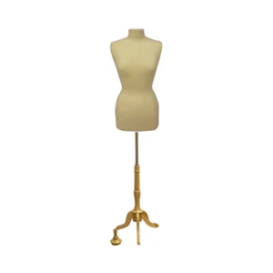 Female Dress Form Pinnable Foam Mannequin Torso Size 6-8 with Tripod Wood Base - Picture 1 of 3