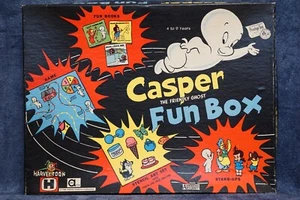 1960 Casper Fun Box Complete Clean Saalfield Artcraft Harveytoon Halloween - Picture 1 of 8