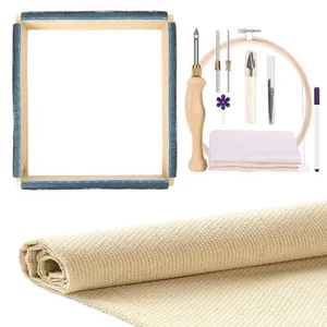 Pllieay 16 Inch Punch Needle Frame, 26.4 x 19.3 Inch Tufting Cloth, Multifari... - Picture 1 of 9
