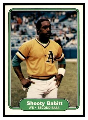 1982 Fleer Shooty Babitt RC #86 Oakland Athletics - Image 1 of 2