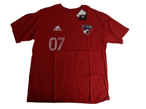 Adidas FC Dallas 96 Header Mens size L Shirt Soccer Scarlet Red Tee 07 New Cover