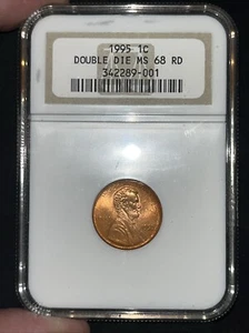 1995 lincoln penny double die MS68 RD - Picture 1 of 6