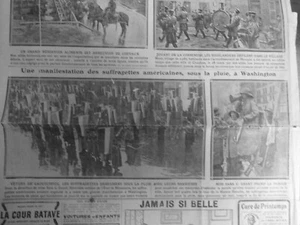 1917 FEMME FEMINISTE FEMINISME WASHINGTON SUFFRAGETTE MANIF 1 JOURNAL ANCIEN - Imagen 1 de 1