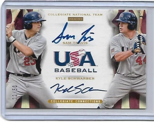 Kyle Schwarber 2013 Panini Collegiate Team USA DUAL On Card Auto RC Autograph/50 - Picture 1 of 2