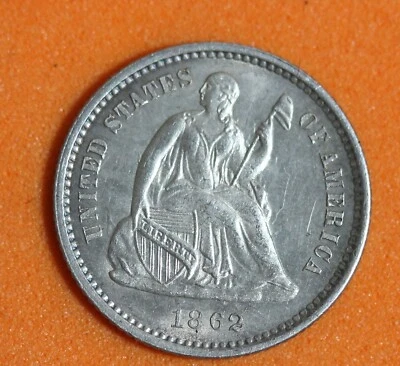 ESTATE FIND 1862 - Seated Liberty Half Dime!!  #K26929 - Image 1 of 2