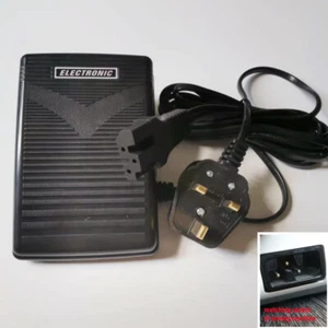 Foot Control Pedal & Cord For Janome White Toyota Singer VIKING #30990 UK plug - Picture 1 of 4