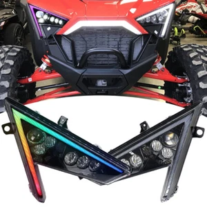 RGB LED Headlights ATV UTV Lamp For 2022-2023, 2020 RZR PRO XP Premium/Ultimate - Picture 1 of 14