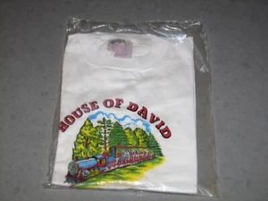House of David Benton Harbor Michigan T-Shirt Child Size 10 New in Bag Train - Picture 1 of 2