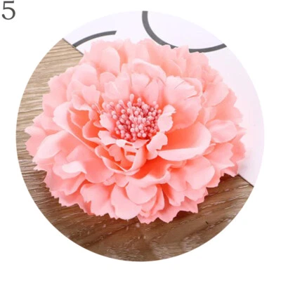 Broche Flor Peonía Pasador Flor Artificial Horquillas Boda Novia Pinza para el Pelo  Foto 1 de 4