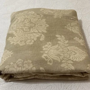 Pottery Barn Queen Full Jacquard Medallion Cotton Linen Duvet Cover Neutral - Picture 1 of 8