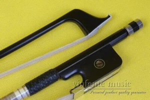4/4 Cello Bow Braid Carbon Fiber Natural Bow Hair Abalone Inlay Full size Bow - Picture 1 of 6