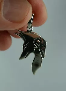 Sterling Silber Anhänger Wolf und ägyptisches Kreuz - Bild 1 von 5