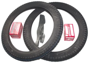 Kenda Moped Mofa 2 Reifen mit 2 felgenband 2 Schlauch Set 2 1/4 - 16 20X2,25 - Picture 1 of 4