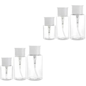 3Pcs Clear Plastic Empty Bottle Travel Size Bottle Clear Press Pump Bottle - Picture 1 of 12