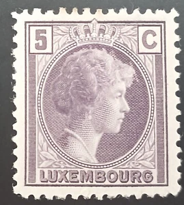Luxembourg 1926 Scott # LU 159 Grand Duchess Charlotte MLH Lot 201 - Picture 1 of 2