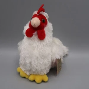 Peluche Aurora World 8" Flopsie Blanco Pollo Gallina Gallo Juguete de Peluche - Imagen 1 de 6