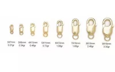 Hallazgo de bloqueo de broche de garra de langosta de oro amarillo/blanco de 14K - collar de cadena de pulsera Foto 1 de 3