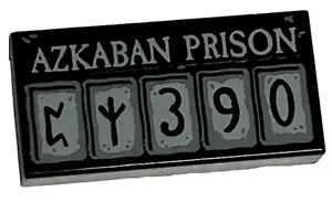 LEGO Askaban Prison Runes 390 in hellbläulich grau schwarz 1x2 Fliese Harry Potter - Bild 1 von 1