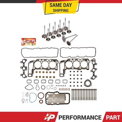 Full Gasket Set Intake Exhaust Valves Fit 05-10 Dodge Chrysler Jeep 3.7L SOHC - Image 1 of 4