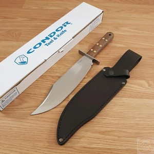 Condor Undertaker Fixed Knife 10" 1075HC Steel Full Tang Blade Walnut Handle - Picture 1 of 12