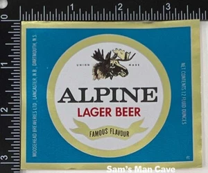 Moosehead Breweries Alpine Lager Beer Label - CANADA - Picture 1 of 1