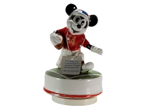 Schmid Disney Mickey Mouse Fußballspieler Spieluhr Tänzerin Japan handbemalt - Bild 1 von 5