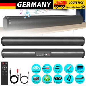Soundbar Wireless Bluetooth 4 Lautsprechersystem Subwoofer Surround TV Heimkino - Bild 1 von 18