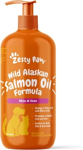Wild Alaskan Salmon Oil Formula for Dogs & Cats - Omega 3 Skin & Coat Support - - Picture 1 of 12