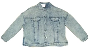 DG2 by Diane Gilman Snow Washed Denim Jacket Blue-Size L-NWT-Orig. Price $69.99 - Picture 1 of 5
