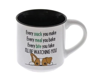 "DOG WATCHING MUG" - Novelty - Funny Ceramic Coffee Mug - Picture 1 of 1