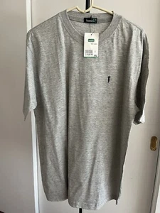 NWT Bossini Crew Neck Mens T-shirt Premium 100% Cotton w Logo Heather gray L - Picture 1 of 7