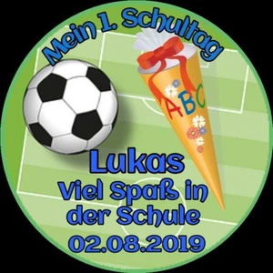 Tortenaufleger essbar Fondant rund 20cm durchmesser Einschulung Schulanfang - Bild 1 von 2
