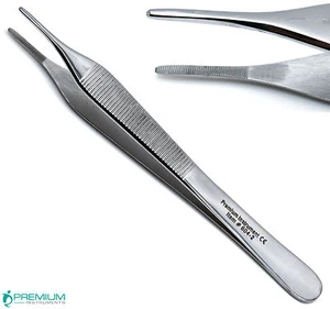 Chirurgische Adson 15cm Verbandspinzette gezackte Spitze Zahngewebe Pinzette Zange - Bild 1 von 3