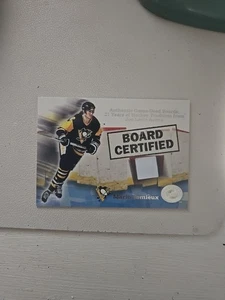 2001 FLEER HOCKEY NHL🏒 MARIO LEMIEUX “BOARD CERTIFIED” RELIC⭐️ HOF PITT PENS - Picture 1 of 2
