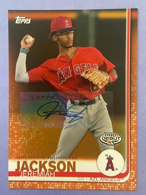 2019 Topps Pro Debut /25 Orange Jeremiah Jackson Short-Print Auto #99 - Image 1 of 4