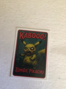 (3)Halloween Zombie Custom Kaboom Pikachu Trading Card Lot Of (3) - Picture 1 of 2