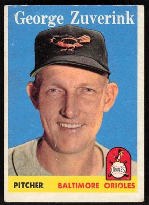 1958 Topps #6 George Zuverink - $1 SHIPPING (JB4) - Image 1 of 2