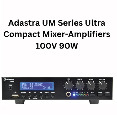 Adastra Serie UM Mixer-Amplificatori Ultra Compatti 100V 90W Consegna Gratuita nel Regno Unito - Immagine 1 di 3