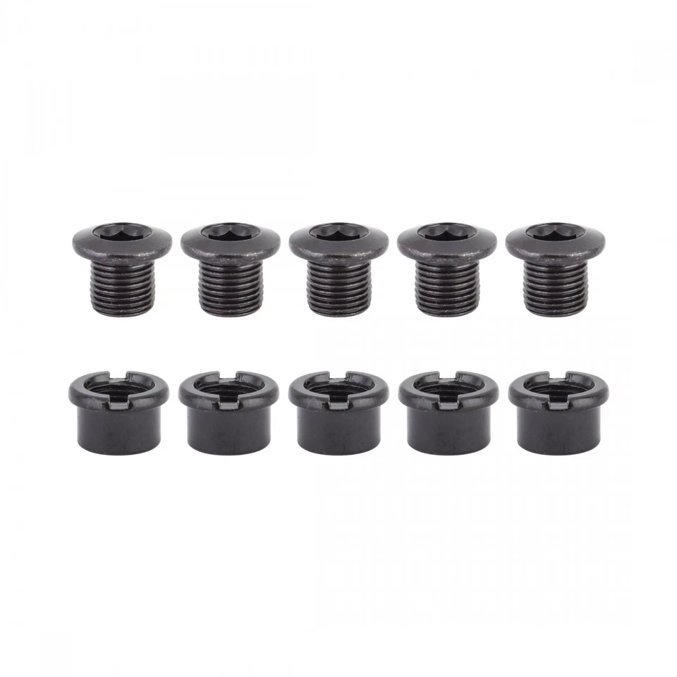 ORIGIN8 Thruster 1x Road Bolt Set Steel M8x7.5mm Bolt (x5) Nut (x5) Black - Image 1 of 1