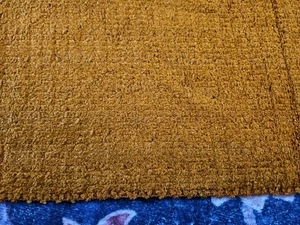 Vintage 70er Jahre samtig weich gebrannt orange Baumwolle Polsterstoffrest  - Bild 1 von 5