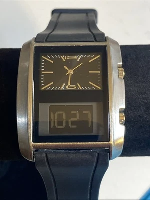 Dual Time Watch NEW BATTERIES Men's Silver Tone - Image 1 of 4