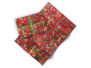Vintage Faces of Horror Comic Book 24"x36" Gift Wrap Pack of 9 Folded Sheets - Picture 1 of 6