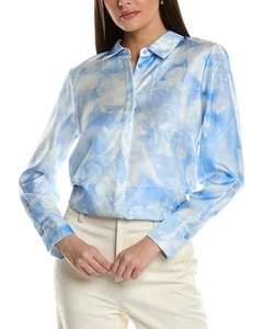 Lafayette 148 New York Scottie Silk Blouse Women's - Picture 1 of 7