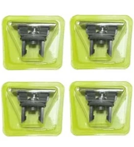 Paquete de 4 cuchillas de repuesto compatibles con Phillips - plateadas/verdes - Imagen 1 de 7