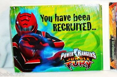 НОВЫЙ ~ POWERRANGERS ~ FURY 8 ПРИГЛАШЕНИЯ ВЕЧЕРИНКИ РАСХОДНЫЕ МАТЕРИАЛЫ - Изображение 1 из 2