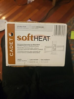 Cadet EBKNW SoftHeat 25 Amp Thermostat White - Image 1 of 2