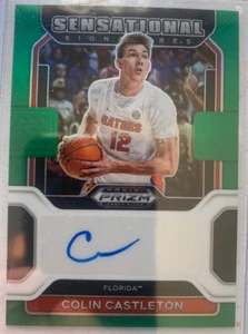 2022 Panini Prizm Draft Picks Colin Castleton Auto Green Sensational Florida - Bild 1 von 2